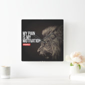 Bodybuilding Gym Motivation Vierkante Klok (Huis)