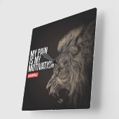 Bodybuilding Gym Motivation Vierkante Klok (Hoek)