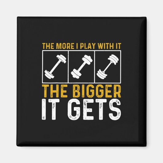 Bodybuilding Gym Workout Gewichtheffen Spieren Get Magneet (Voorkant)