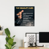 Bodybuilding Gym Workout Motivational Poster (Thuiskantoor)