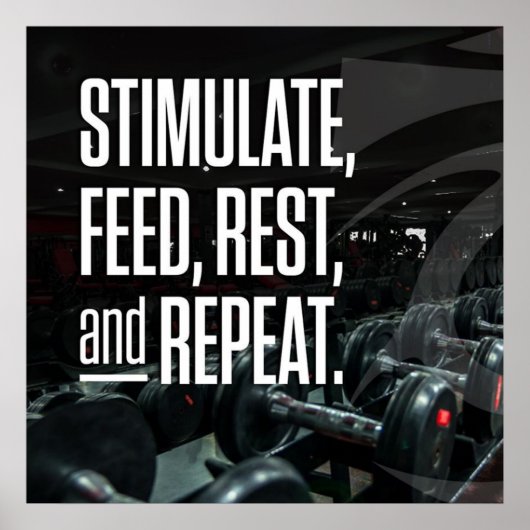 Bodybuilding Gym Workout Motivational Poster (Voorkant)