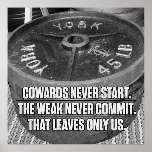 Bodybuilding Gym Workout Motivational Poster (Voorkant)