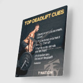 Bodybuilding Gym Workout Motivational Vierkante Klok (Hoek)