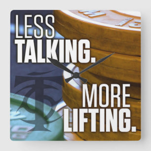 Bodybuilding Gym Workout Motivational Vierkante Klok