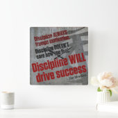 Bodybuilding Gym Workout Motivational Vierkante Klok (Huis)