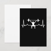 Bodybuilding Heartbeat Line Funny Gift Bedankkaart (Voorkant / Achterkant)