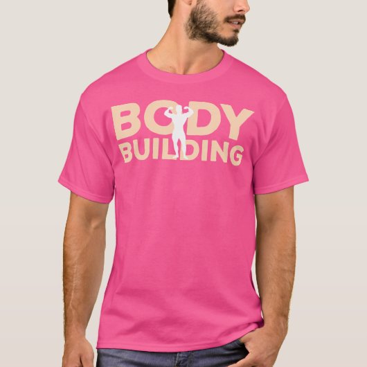 Bodybuilding Hobby met Schaduw Binnen T-shirt (Voorkant)