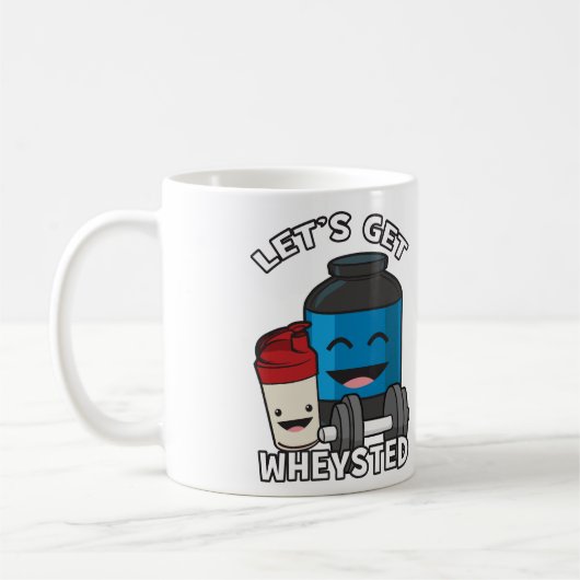 Bodybuilding Humor - Let's Get Wheysted Koffiemok (Links)