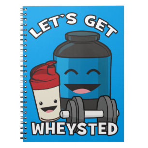 Bodybuilding Humor - Let's Get Wheysted Notitieboek