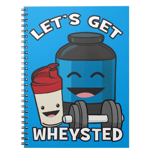 Bodybuilding Humor - Let's Get Wheysted Notitieboek (Voorkant)
