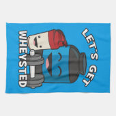 Bodybuilding Humor - Let's Get Wheysted Theedoek (Horizontaal)