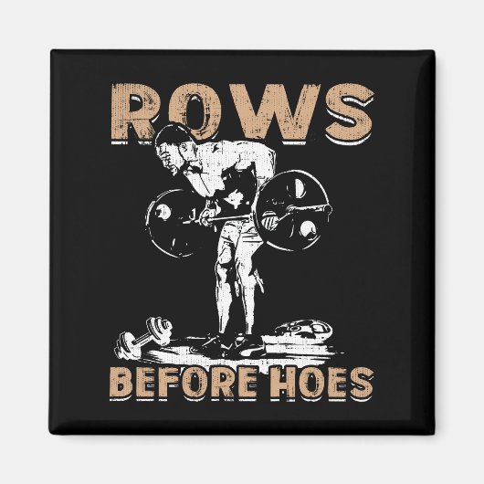 Bodybuilding Humor - Rijen voor Hoes - Nieuwigheid Magneet (Voorkant)