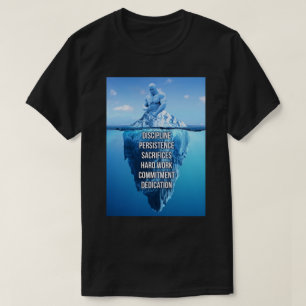 Bodybuilding Iceberg Sculptuur Motivatie T-shirt