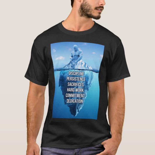 Bodybuilding Iceberg Sculptuur Motivatie T-shirt (Voorkant)