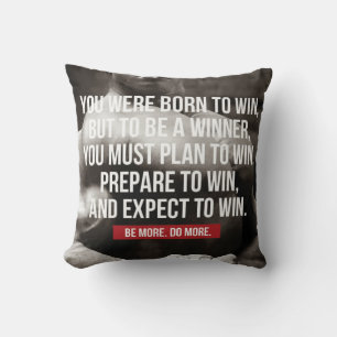 Bodybuilding inspiratie - geboren om te winnen - W Kussen