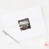Bodybuilding inspiratie - geboren om te winnen - W Vierkante Sticker (Envelop)