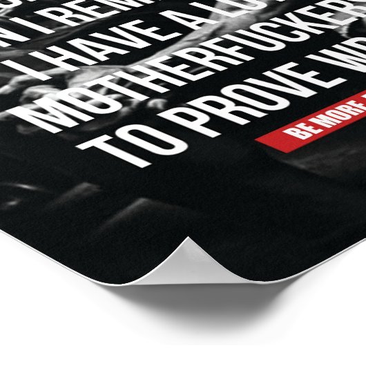 Bodybuilding Inspirerend Workout Quote Poster (Hoek)