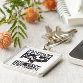 Bodybuilding is mijn religie, de Gym is mijn kerk Sleutelhanger (Zijkant)