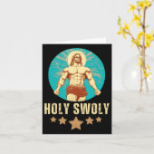 Bodybuilding Jezus Fitness Heilige Zwolle Grappige Kaart (Gele Bloem)