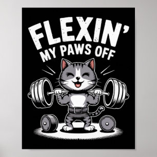 Bodybuilding Kat Eigenaar Fitness Workout Gym Inst Poster