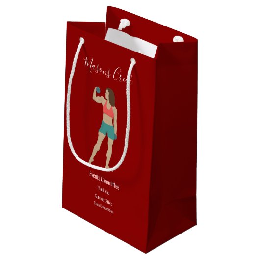 Bodybuilding Klein Cadeauzakje (Achterkant Gekanteld)