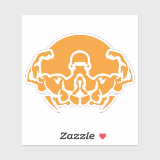 bodybuilding logo musculculus dos biceps 6 sticker (Vel)