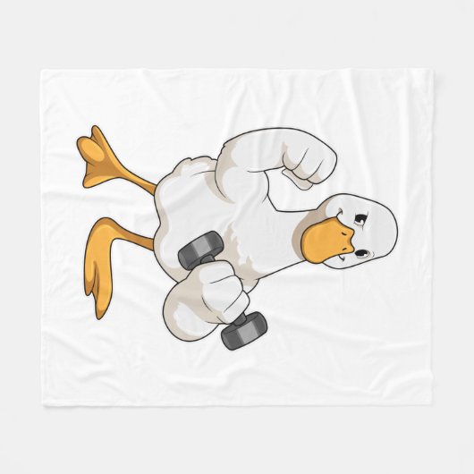 Bodybuilding met Dumbbell Fleece Deken (Voorkant (Horizontaal))
