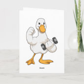 Bodybuilding met Dumbbell Kaart (Achterkant)