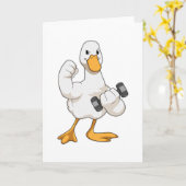 Bodybuilding met Dumbbell Kaart (Gele Bloem)