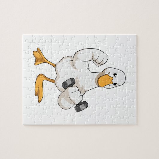 Bodybuilding met Dumbbell Legpuzzel (Horizontaal)