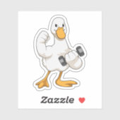 Bodybuilding met Dumbbell Sticker (Vel)