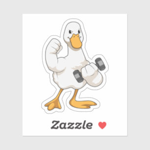 Bodybuilding met Dumbbell Sticker