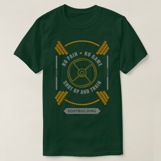 Bodybuilding met Dumbbells 1 T-shirt (Design voorkant)
