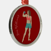 Bodybuilding Metalen Ornament (Rechts)