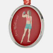 Bodybuilding Metalen Ornament (Links)