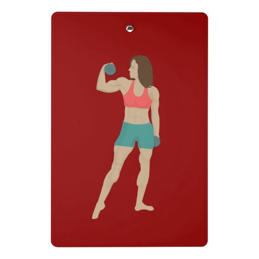 Bodybuilding Mini Klembord (Achterkant)