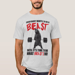 Bodybuilding Motivatie - Beest T-shirt