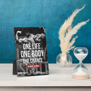 Bodybuilding Motivatie - Een Leven, Lichaam, Kans Fotoplaat
