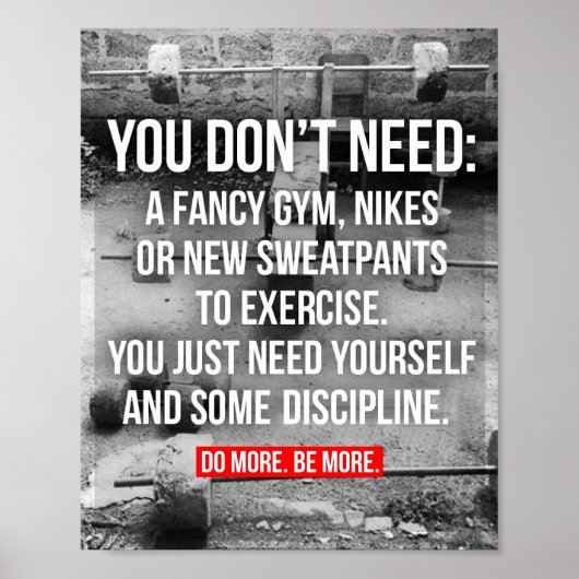 Bodybuilding Motivatie Poster (Voorkant)