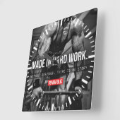 Bodybuilding Motivation Vierkante Klok (Hoek)