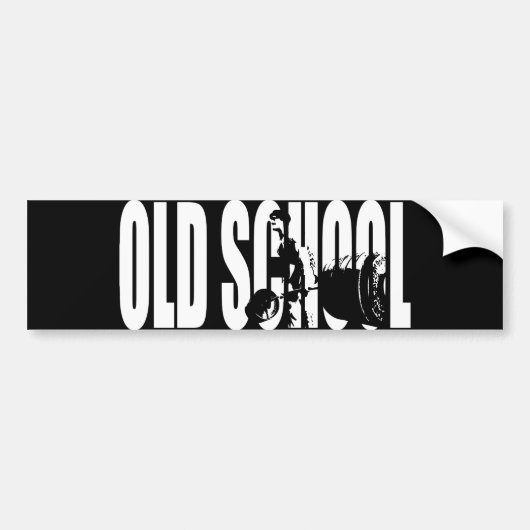 Bodybuilding - old school deadlift bumpersticker (Voorkant)