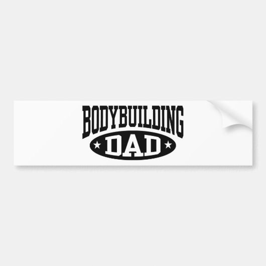 Bodybuilding papa bumpersticker (Voorkant)
