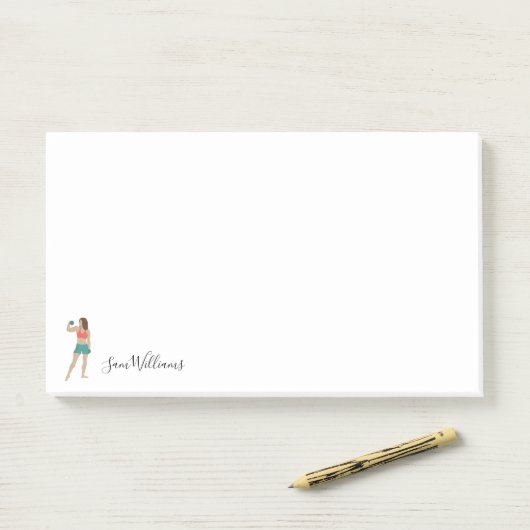 Bodybuilding Post-it® Notes (Op bureau)