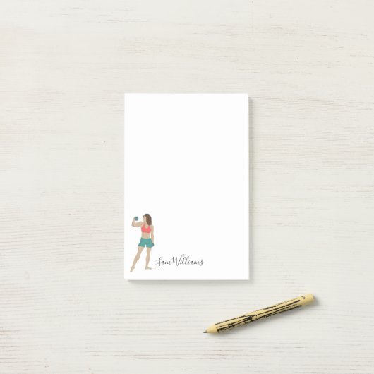 Bodybuilding Post-it® Notes (Op bureau)