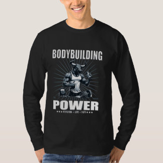 Bodybuilding Power Design met de krachttraining T-shirt