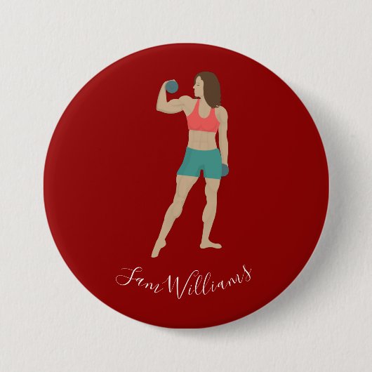 Bodybuilding Ronde Button 7,6 Cm (Voorkant)