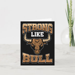 Bodybuilding-Shirt - Fitness Gift sterk als bull Kaart