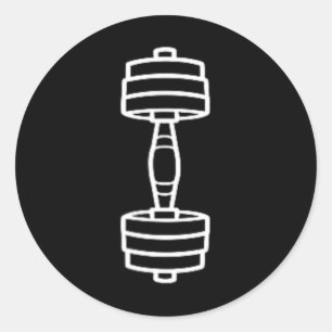 Bodybuilding Sport Minimalistisch Eenvoudige Hante Ronde Sticker