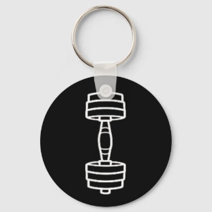 Bodybuilding Sport Minimalistisch Eenvoudige Hante Sleutelhanger
