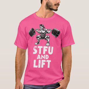 Bodybuilding Stijl en Lift Squat Body Barbell T-shirt